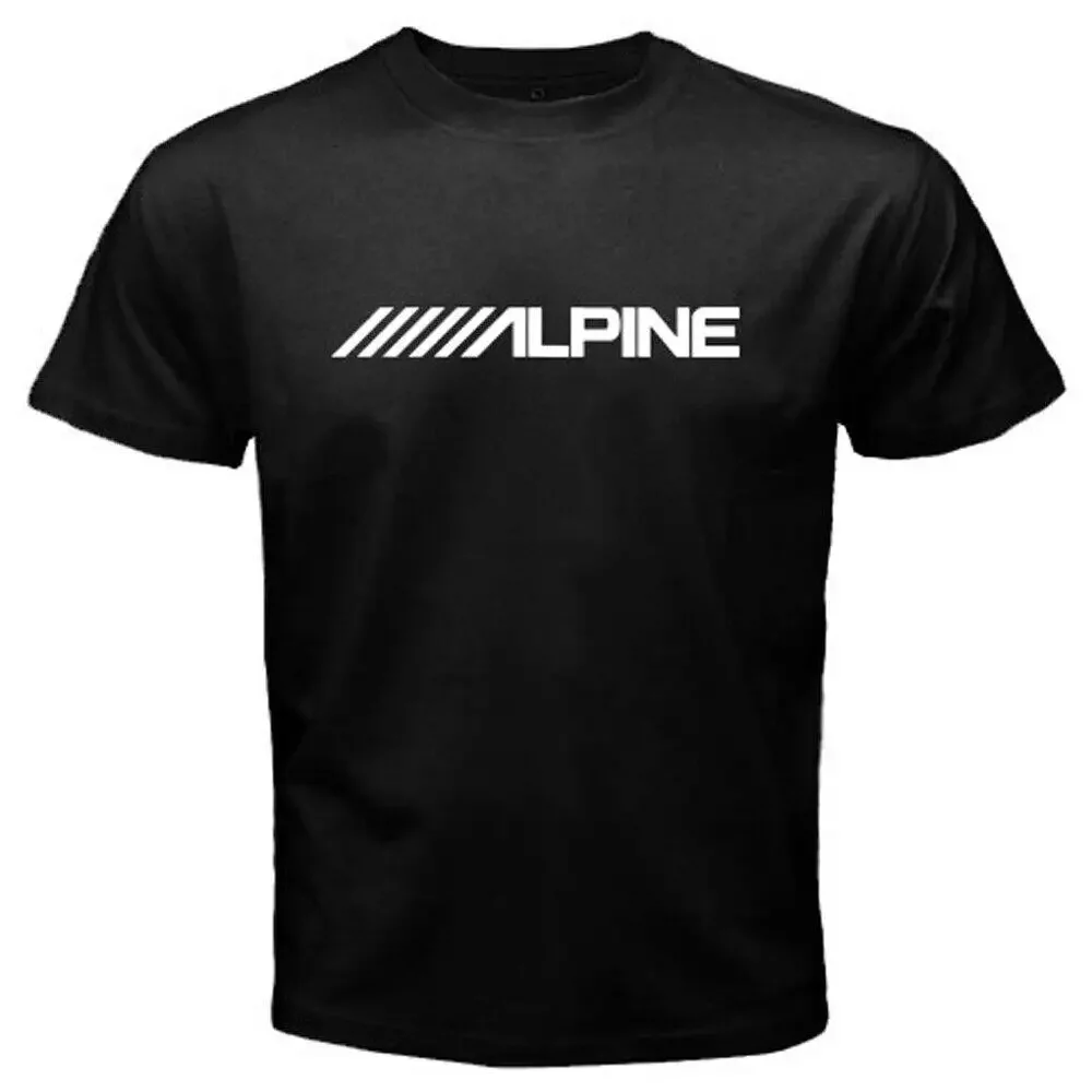 Alpine Audio Logo Mens Black T-Shirt Size S-5XL