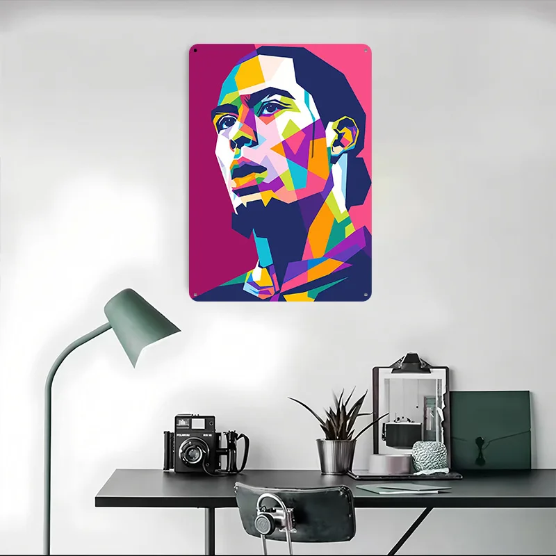 Virgil Van Dijk ملصق معدني علامات معدنية جدار الفن المرآب الديكور في المنزل مخصص تين تسجيل للديكور المنزل رجل الكهف الرجعية