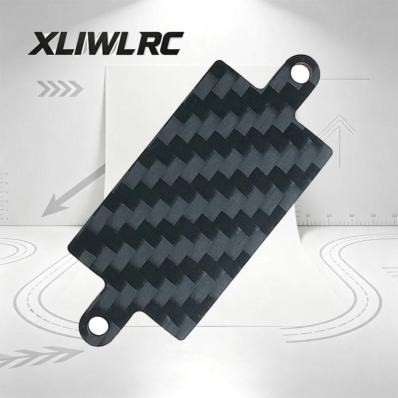 Lightweight Carbon Fiber Servo Press Plate Fit For TT02 Touring Car Reserved Space For Receiver Lap Timing Sensor RC Racing Part