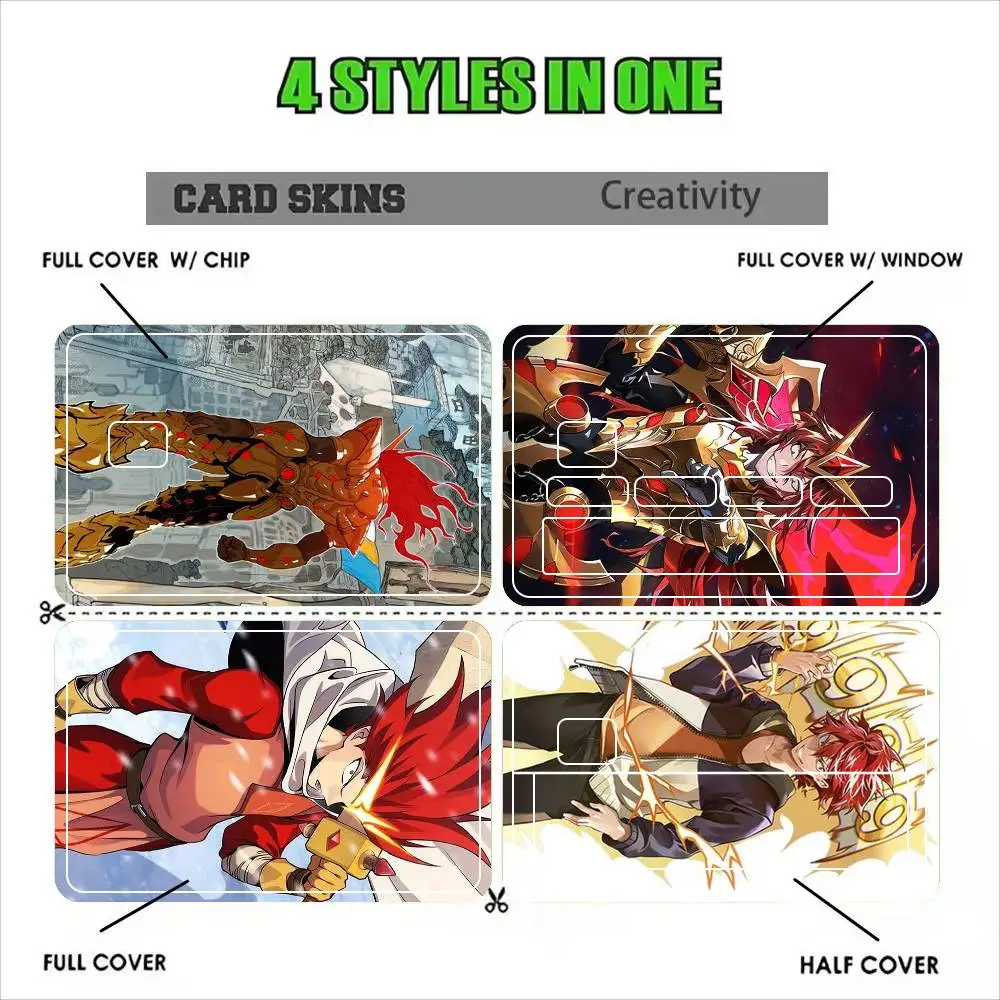 Hardcore Leveling Warrior  Sticker Film Tape Skin for Credit Card Debit Card Waterproof Stickers Cartoon
