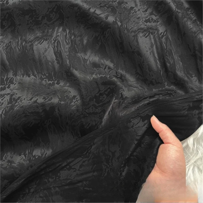 

Summer jacquard silk satin fabric Hanfu shirt cheongsam halter dress