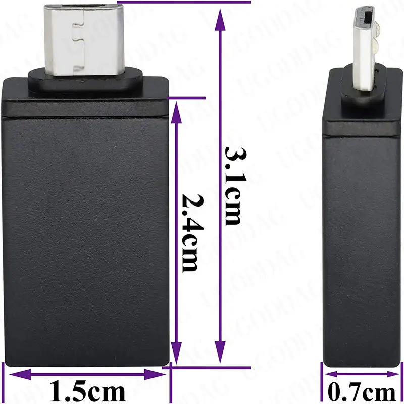 1/2/4 Pcs Otg Micro Naar Usb Adapter Aluminium Legering Micro Usb Mannelijk Naar Usb 2.0 Een Vrouwelijke Otg Adapter Voor Android Smartphone Tablets