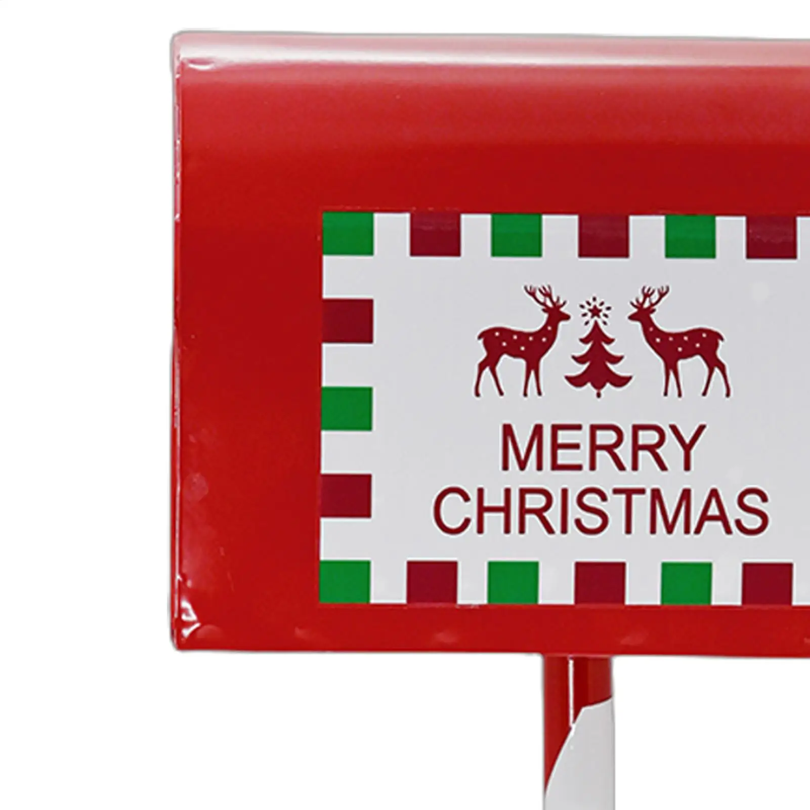 Christmas Mailbox Decoration 13.4 Inch Retro Metal Interactive Centerpiece Letter Box Santa Mailbox For Greeting Cards Candy