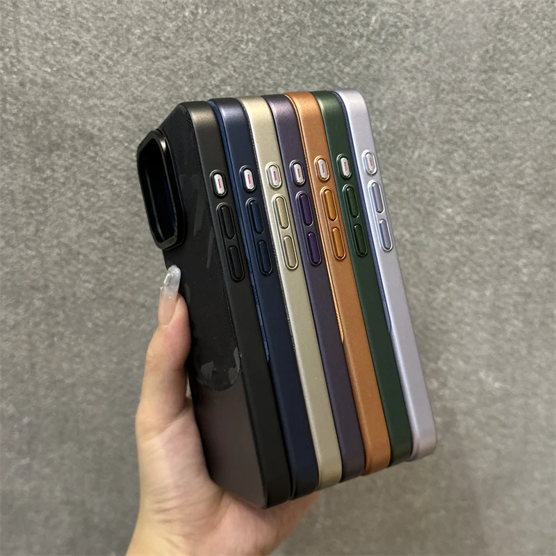 Hit Color Camouflage Leather + Hard PC Shockproof Phone Case For iPhone 15 16Pro Max 13 16 Pro 14 12 Metal Lens Protective Cover