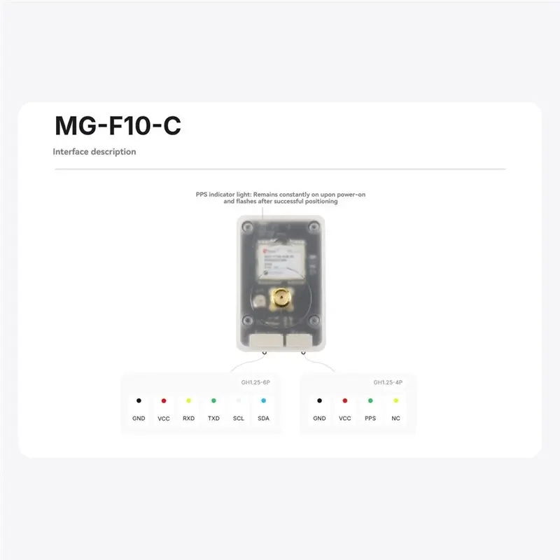 M01K IST8310 Dual-Frequency L1+ L5 GNSS Module Sub-Meter Positioning Compass For Ardupilot/PX4 Flight Control- MG-F10-C