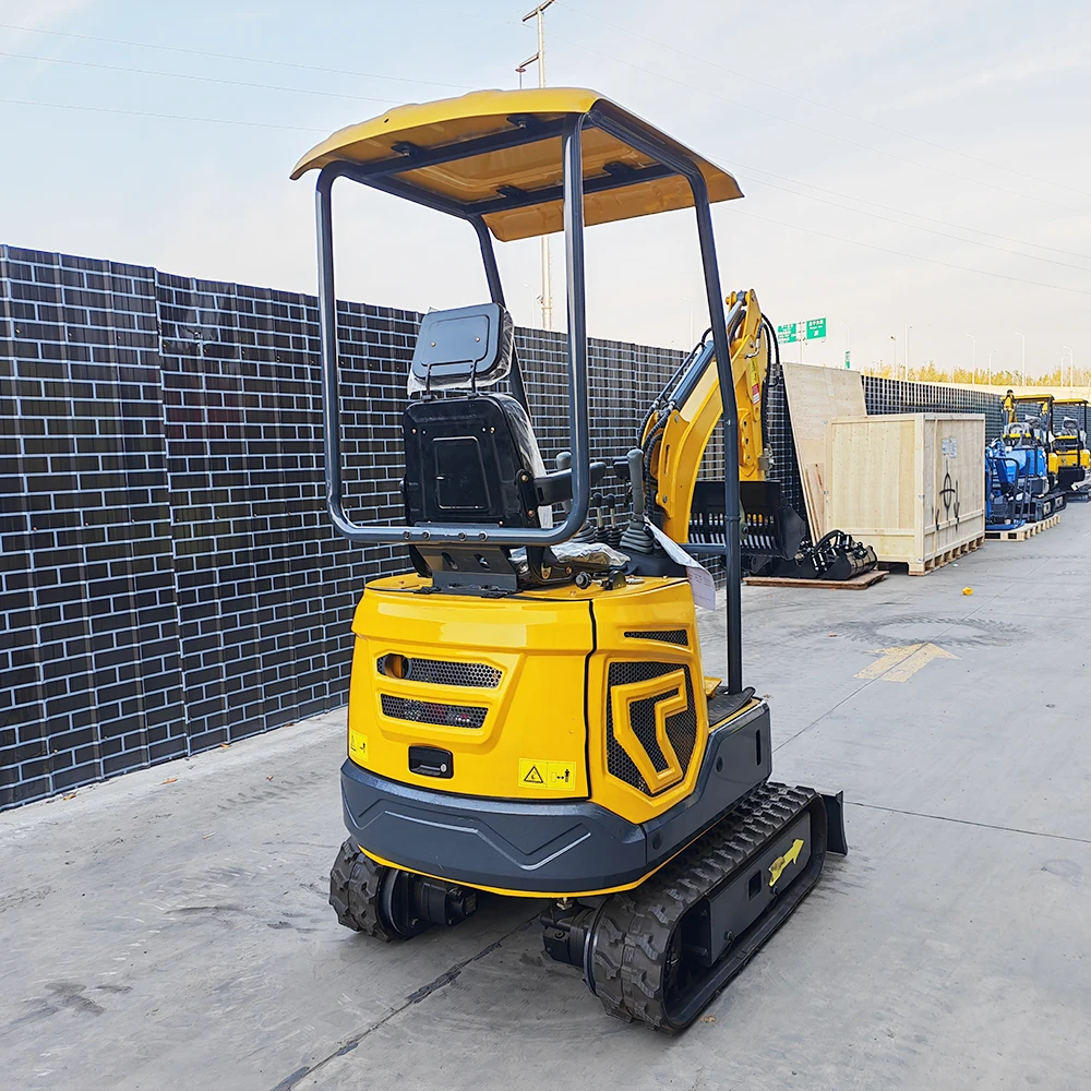 Envío Gratis Mini excavadora de 1,2 toneladas pequeña excavadora de orugas retroexcavadora con pulgar Euro 5 CE EPA granja excavadora diésel personalizada