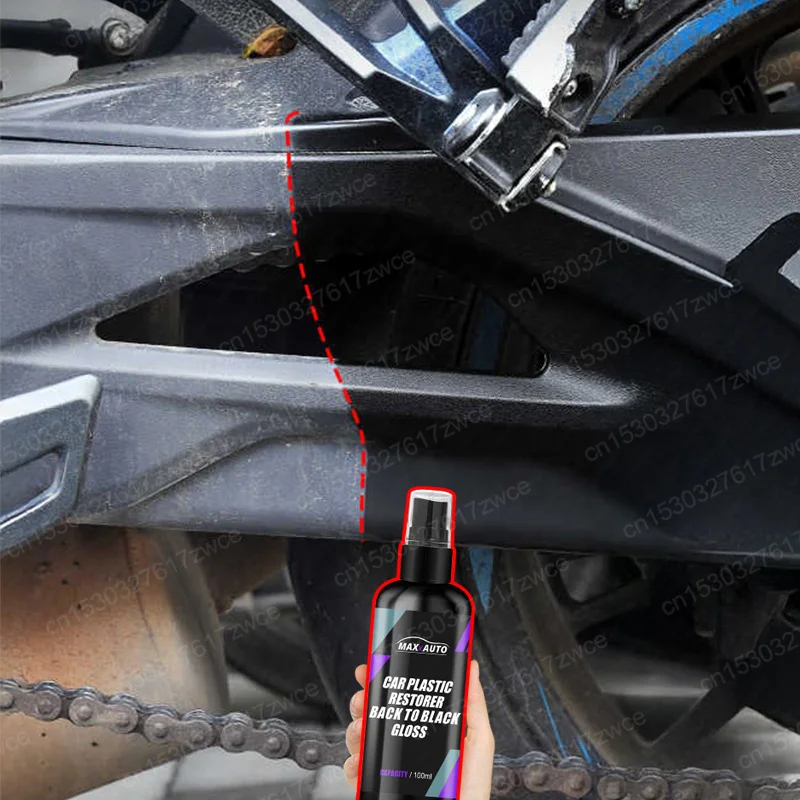 Motorcycle Plastic Restorer Back To Black Gloss for Car Cleaning Products Plastic Leather Restore Polish And Repair Coating Reno