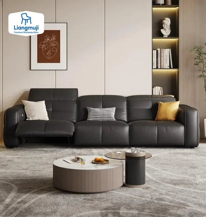 

Luxury Couch Reclining Sofas Leather Black Seating Power Office Reclining Sofas Massage Sillas De Escritorio Home Furniture