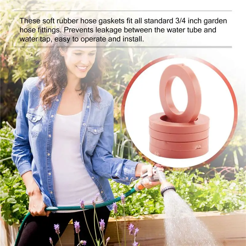 A26F-Outdoor Garden Hose Rubber Washer Gasket, 90Pcs Red O-Rings Rubber Washer Gasket Combo Pack For 3/4Inch Garden Hose And Wat