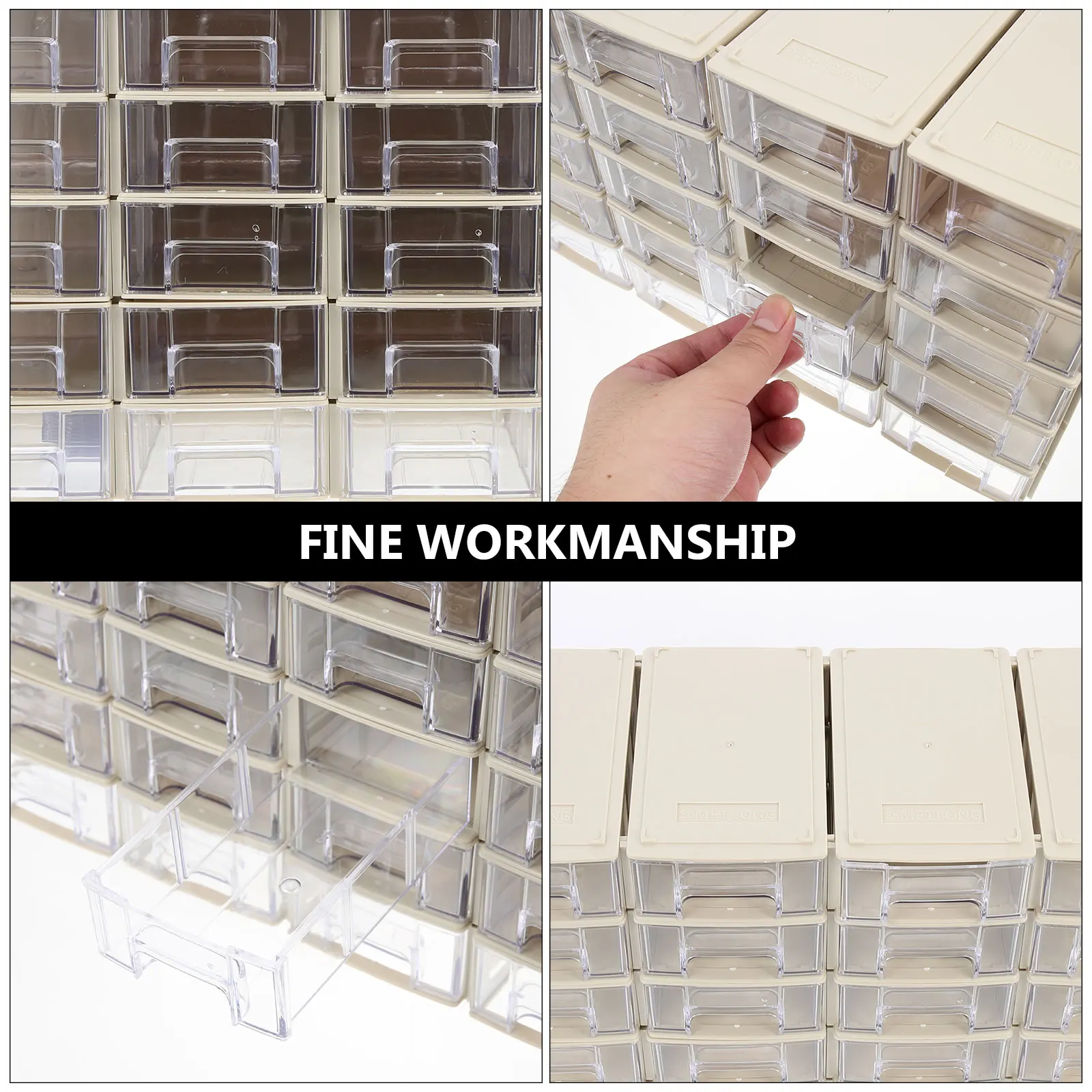 

20 set Drawer Style Storage Boxes Plastic Repair Parts Organizer With Dividers Tag Cards Easy Carry Component Container