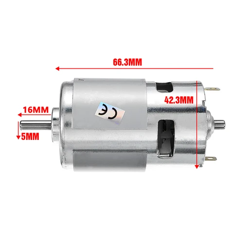 Imagen 2 del producto Motor de engranaje de alto Torque, componente electrónico, 775 RPM, 12V-24V de CC, máximo 21000RPM