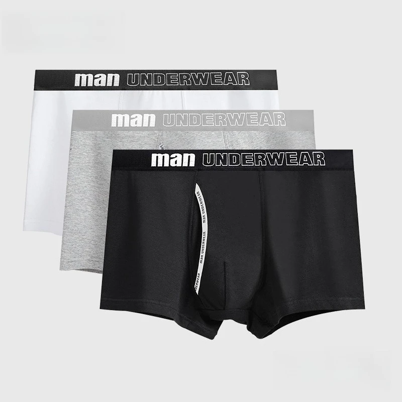 

Men's Cotton Boxer Solid Sports Pants Breathable Seamless Men Underpants Sexy Lingerie Hombre Homme Boxershorts Boys Panties