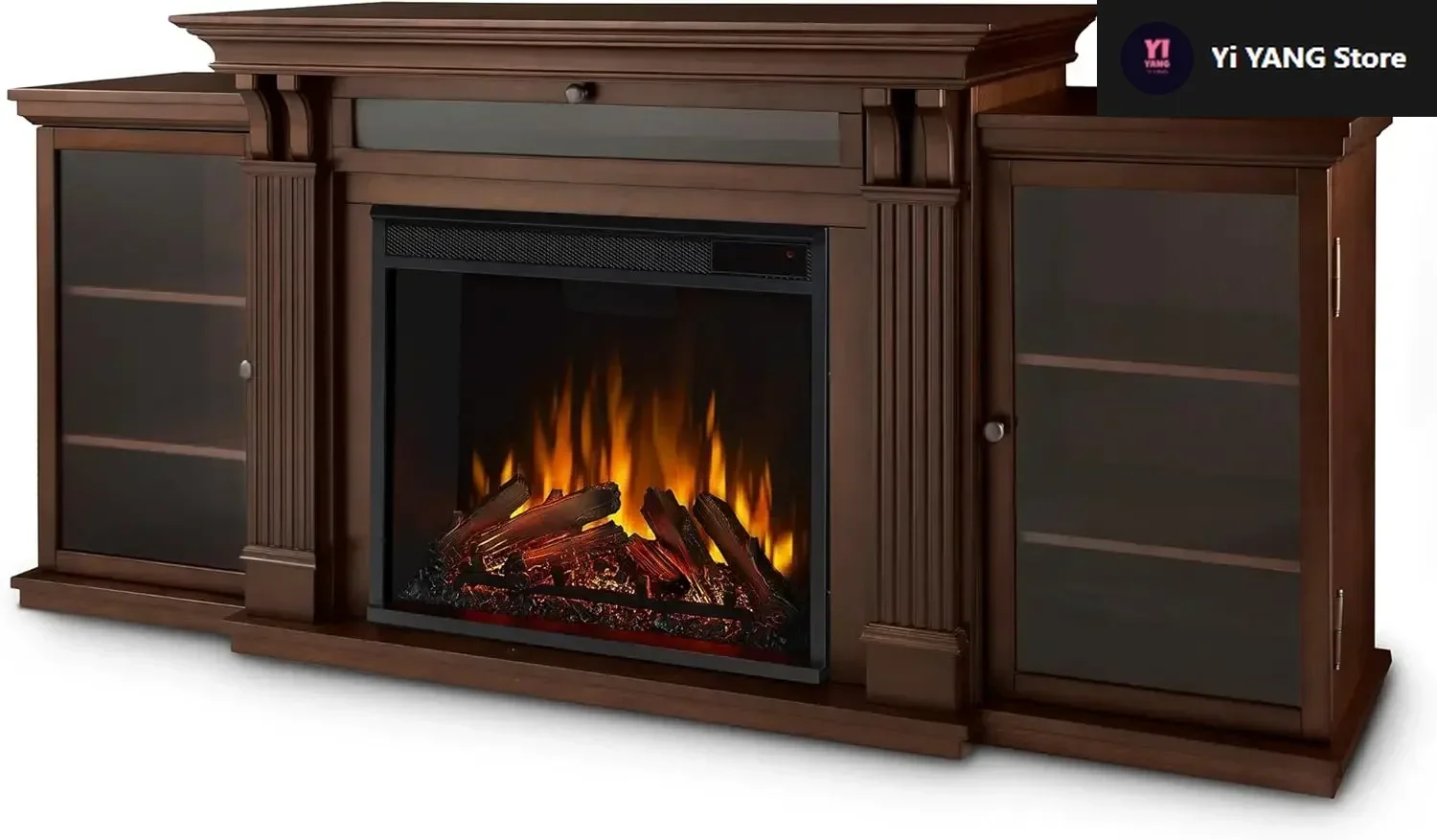 

67" Electric Fireplace TV Stand for TVs up to 65 inches, Entertainment Center with Adjustable Shelves and Storage