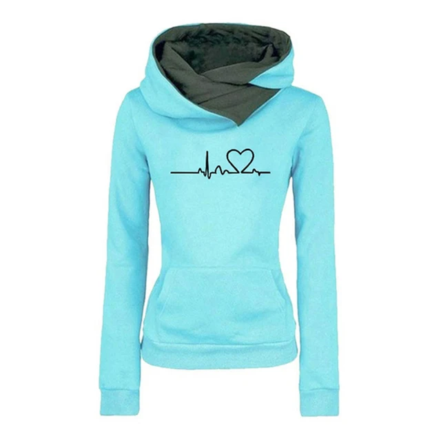 Women Hoodies Spring Autumn Printed Fashion Casual Sweatshirt Harajuku Streetwear Female Pullover Hooded Pocket Sports Clothing