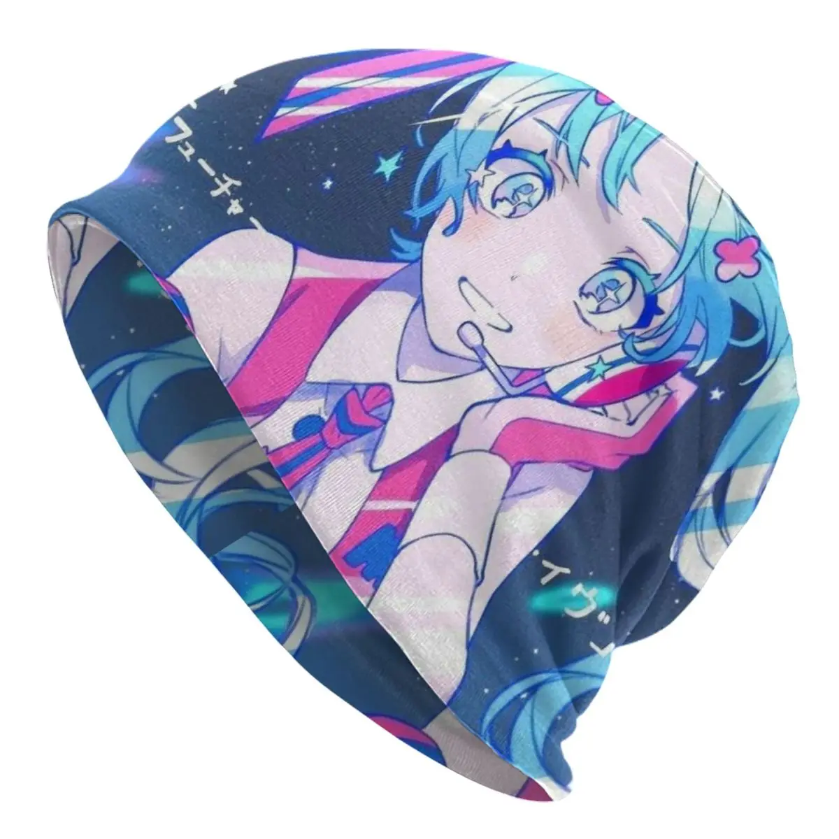 Männer Frauen Hatsune Miku Chemo Beanies Skullies Zubehör Herbst Winter Kopfbedeckung Motorhaube Strickmütze Beste Geschenkidee