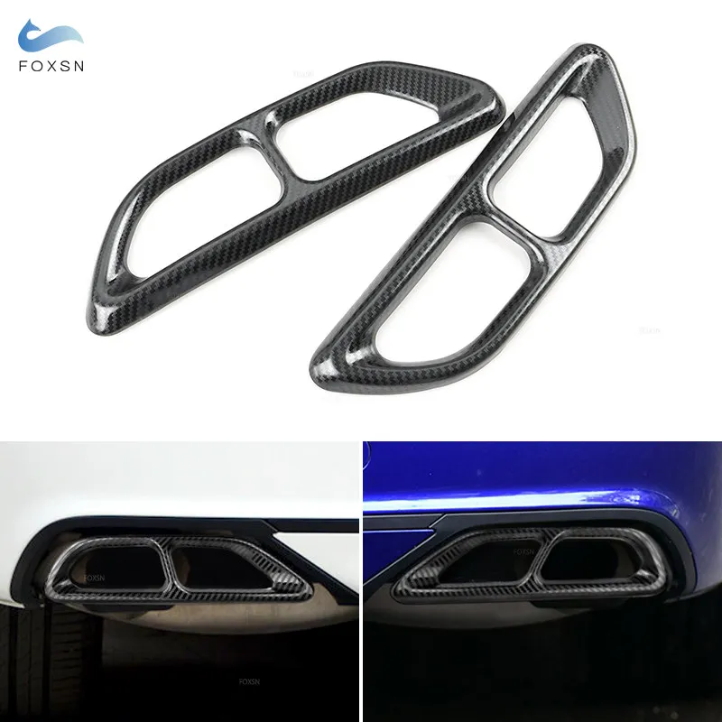 2pcs Car Accessories Tail Muffler Exhaust Pipe Output Trim Cover Parts For Honda Accord 10th 2018 2019 2020 2021 Stainless Steel view 4