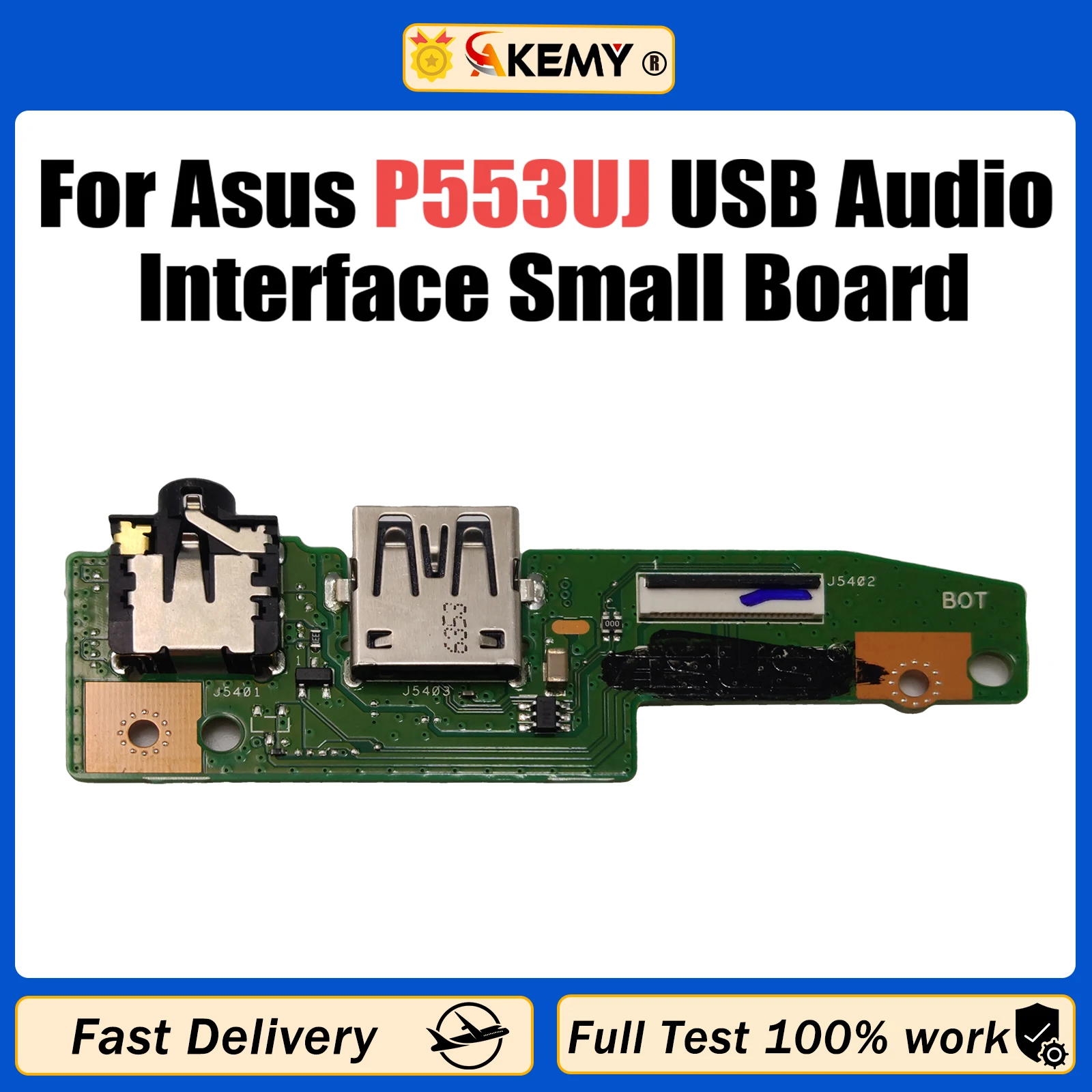 Original For ASUS P553UJ USB AUDIO interface small board P553UJ IO BOARD REV 2.0 tested good Fast Ship