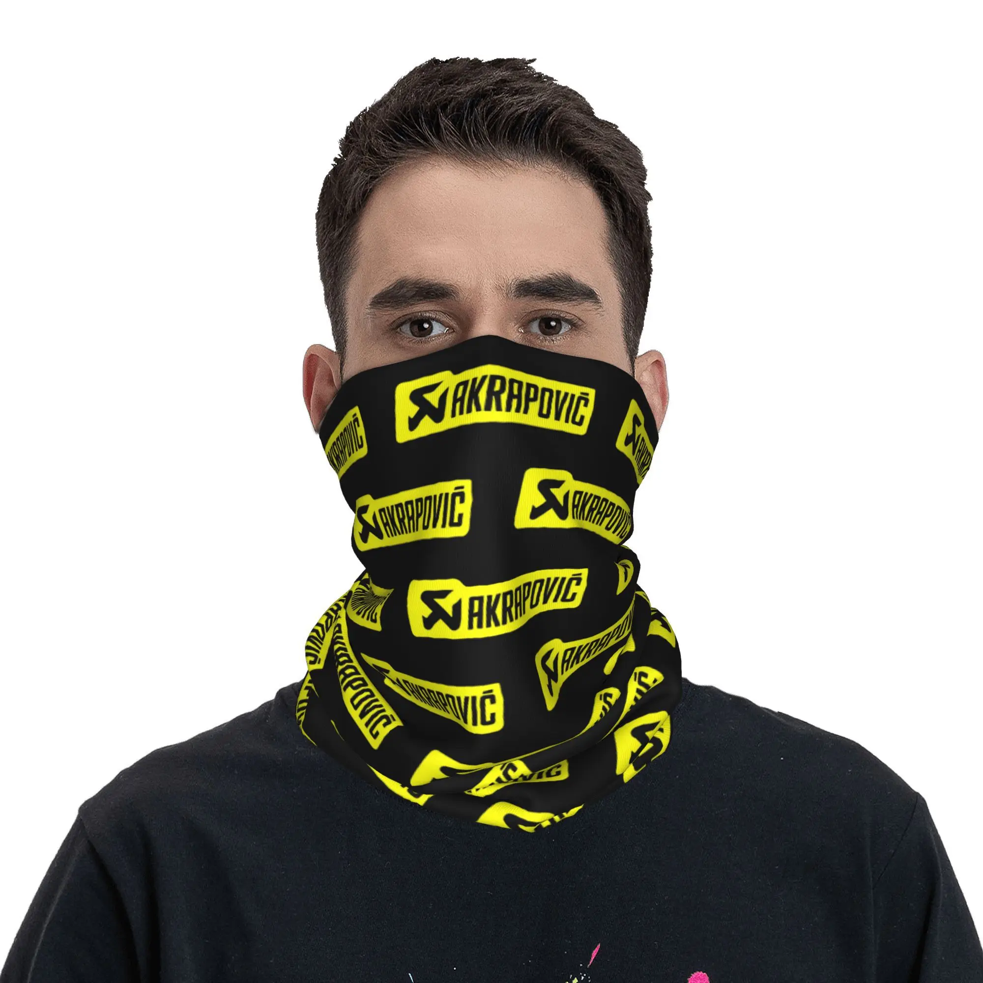 Car Moto Exhaust Akrapovics Bandana Neck Cover Printed Balaclavas Mask Scarf Headwear Outdoor Sports Unisex Adult Breathable