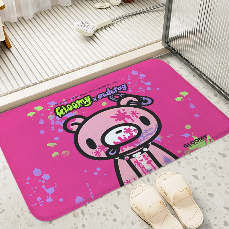 Bathroom Non-slip Mat T-Gloomy Bear Kitchen Bedroom Rug Balcony Hallway Entrance Door Doormat Corridor Living Room Floor Carpet