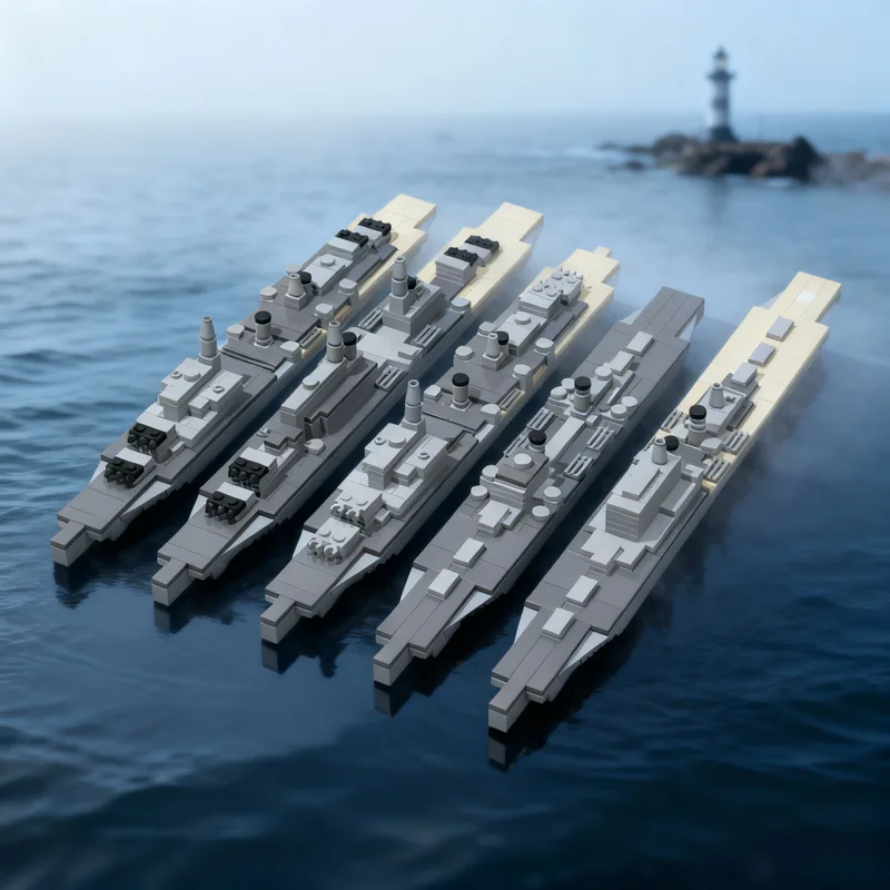 

1084pcs MOC 1 Scale British Light Cruisers WOWS Part Boat Model Building Blocks Construction Toys Christmas Gifts Brick Kids