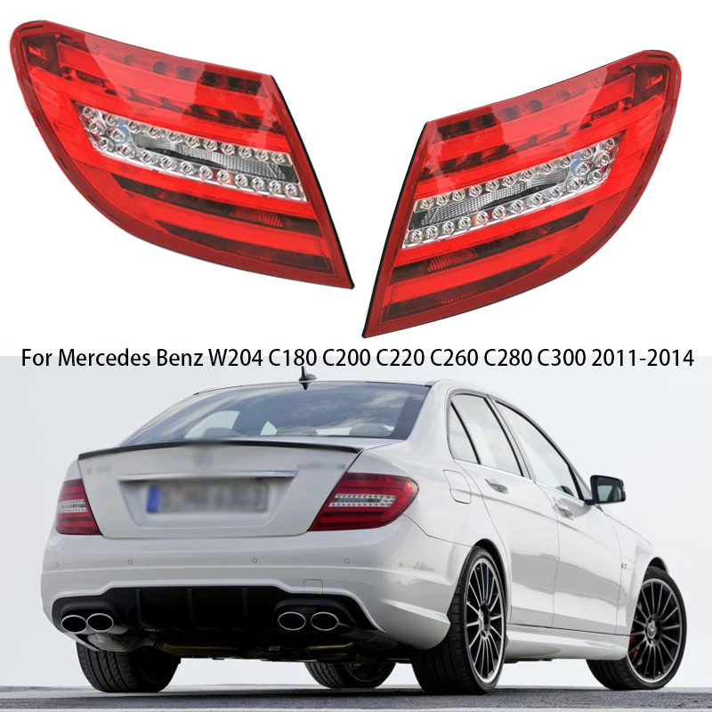 

Car Accessories Rear Tail Light For Mercedes Benz W204 C180 C200 C220 C260 C280 C300 2011-2014 Fog Light Tail Stop Signal Lamps