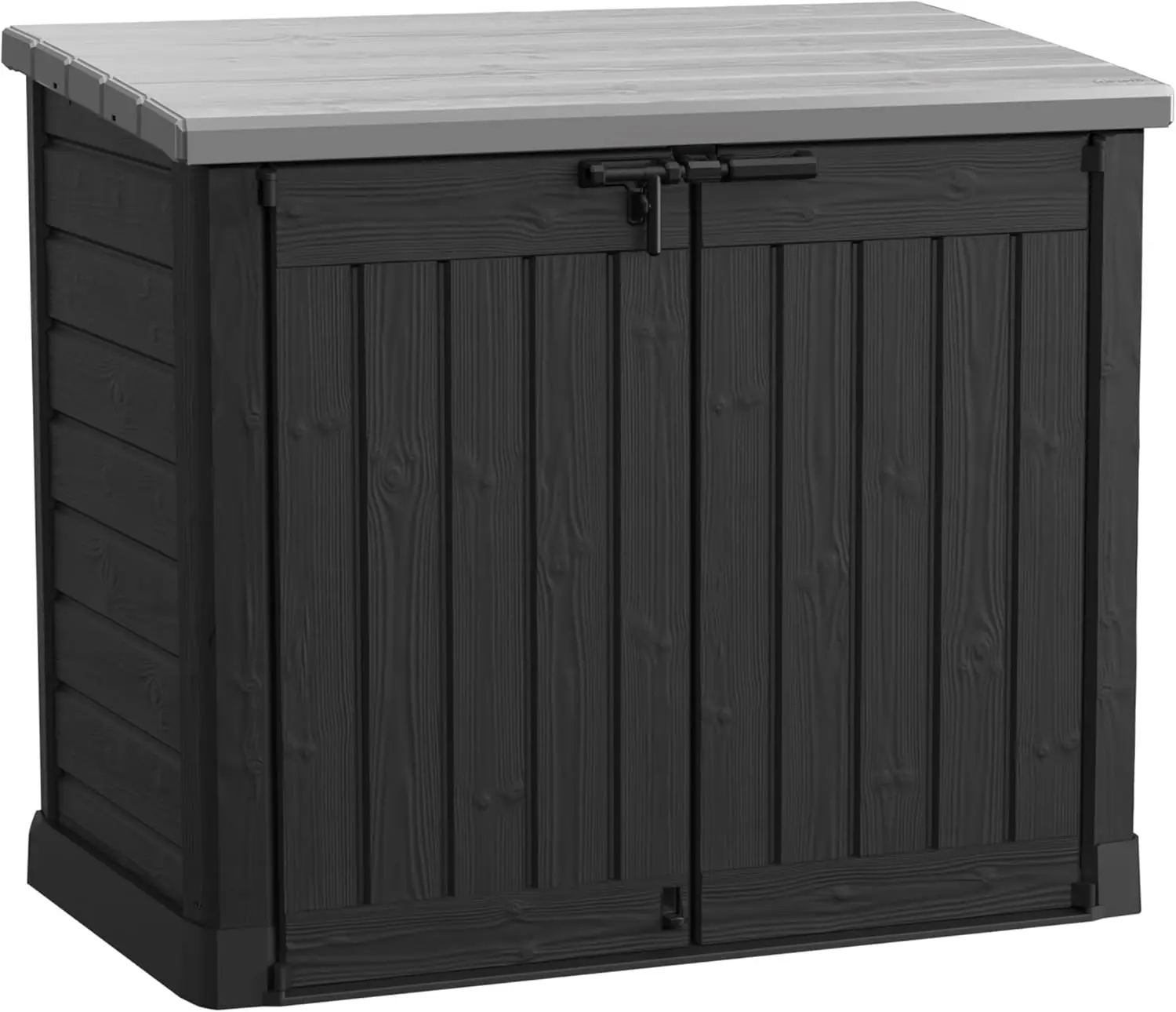 Keter Store-It-Out Prime XL 4.75 x 2.6 Foot Resin Outdoor Storage Shed with Double Doors and Easy Lift Hinges, Perfect for Trash