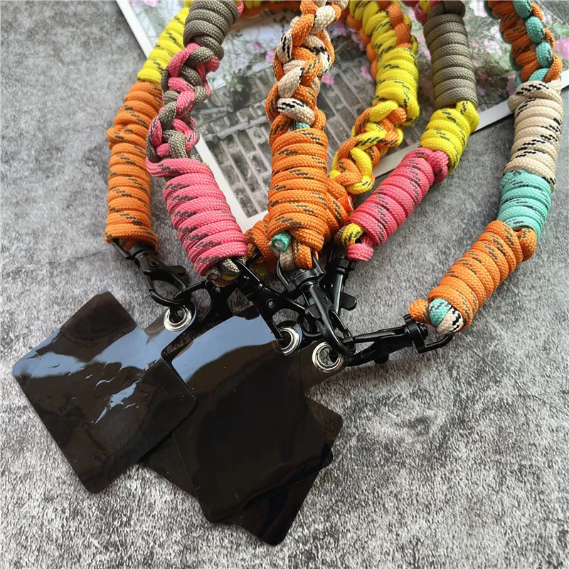 Chain for Mobile Phone Accessories Hand Made Strap for Handbags Contrasting Colors Wrist Strap Anti-lost Telephone Clip Lanyard