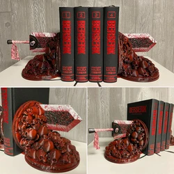 Dragon Slayer's Furious Bookend Berserk Bookends 3D Skulls Sword Bookshelf Desktop Resin Craft Ornament Artwork Home Decoration