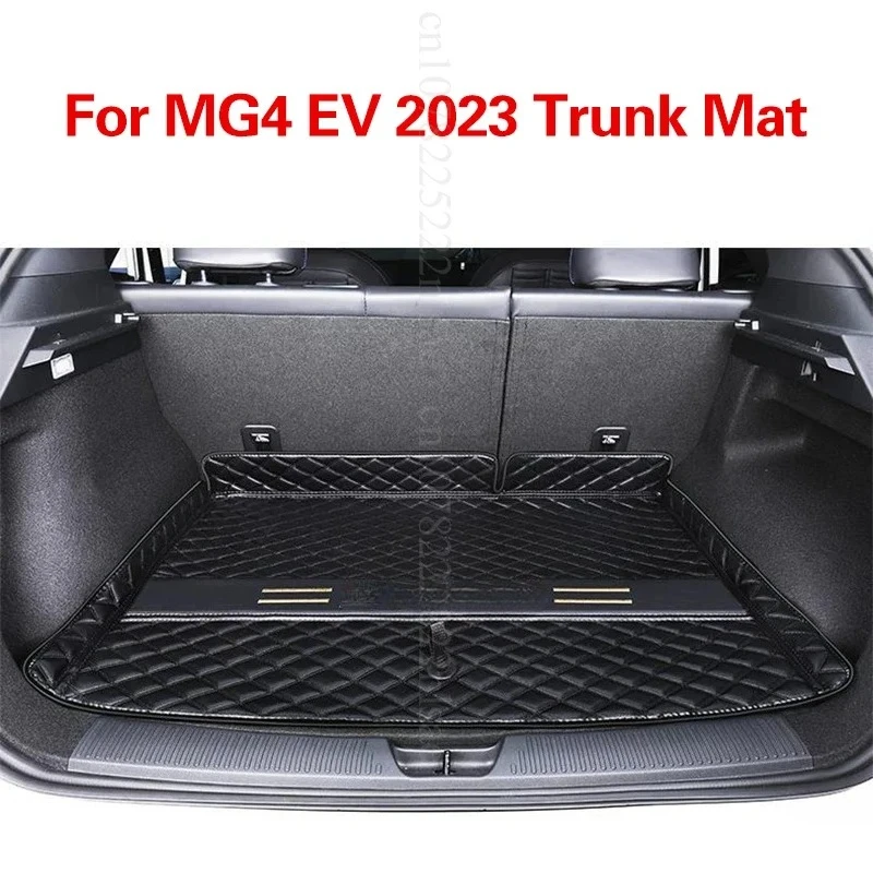 For MG4 Ev Mulan 2025 2024 Accessories Waterproof Car Rear Trunk Mat Floor Tray Boot Liner Carpet Protective Auto Stickers