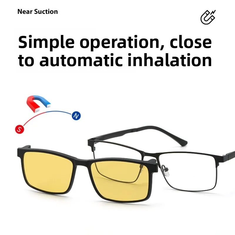 

CLLOIO новые очки «три в одном» с магнитной клипсой для чтения для мужчин и женщин, поляризационные очки для близорукости, очки по индивидуальному заказу по рецепту