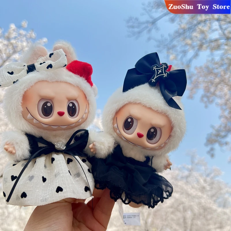 

Одежда для кукол Labubu, детская одежда 17 см, комплект милых платьев Kawaii V1 V2 V3, аксессуары для одежды для кукол, без куклы