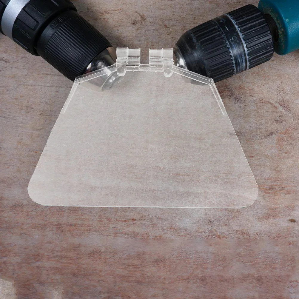 2 Pcs Grinder Protective Glasses Bench Shield Flat Head Drill Bit Guard Cover Kit Angle Plastic Safety