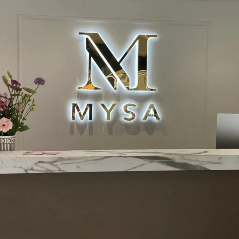 

Custom 3D Metal Sign Backlit Business Sign Outdoor Used For Shop Business Logo Acrylic Wall Sign