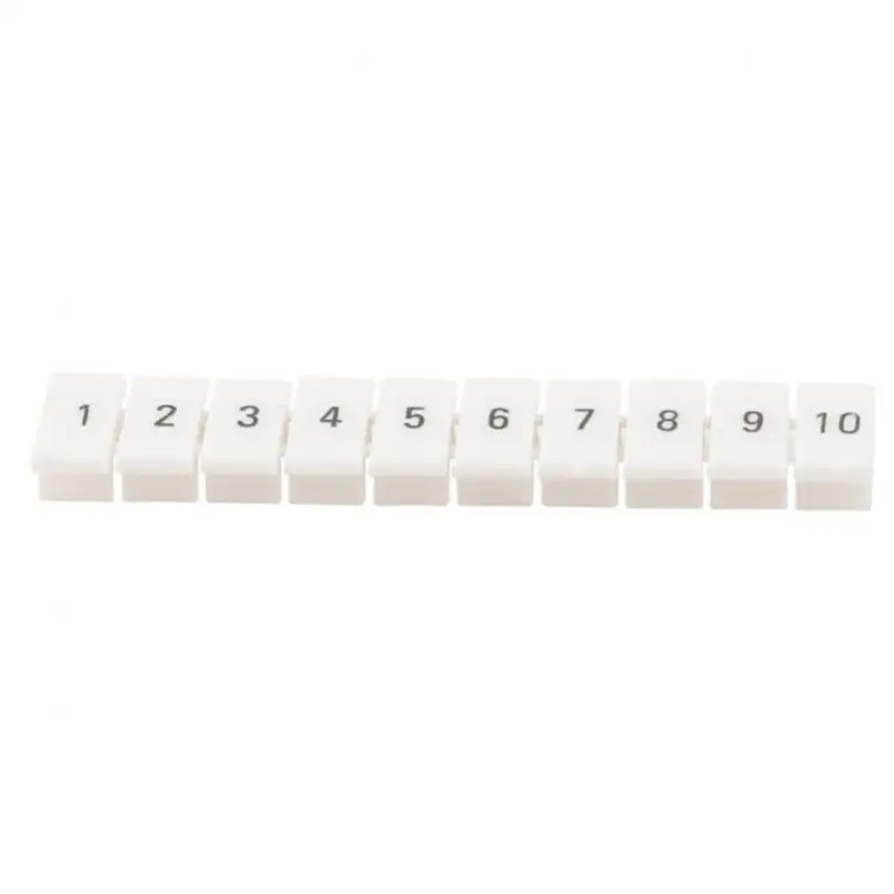 Strong Compression Resistance ZB5 DIN Rail Terminal Block Marking Label with Standard Numbering White Nylon Marking Tag
