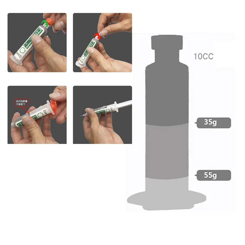 Lead-free Syringe 138℃ Solder Paste Low High Temperature Welding Flux For Soldering SMD IC PCB BGA LED Sn42bi58 Repair Tin Paste