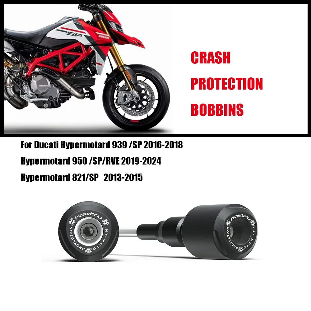 

For Ducati Hypermotard 950 SP/RVE 2019-2024/939 /SP 2016-2018 821/SP 2013-2015 Motorcycle Frame Sliders Crash Protector pads