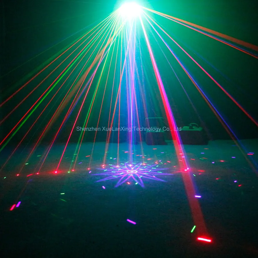 21 Lens DJ Disco Beam Patterns Stage Laser Light Projector RGB UV LED Strobe Party Holiday Dance Chrismas Wedding Lamp H3D2