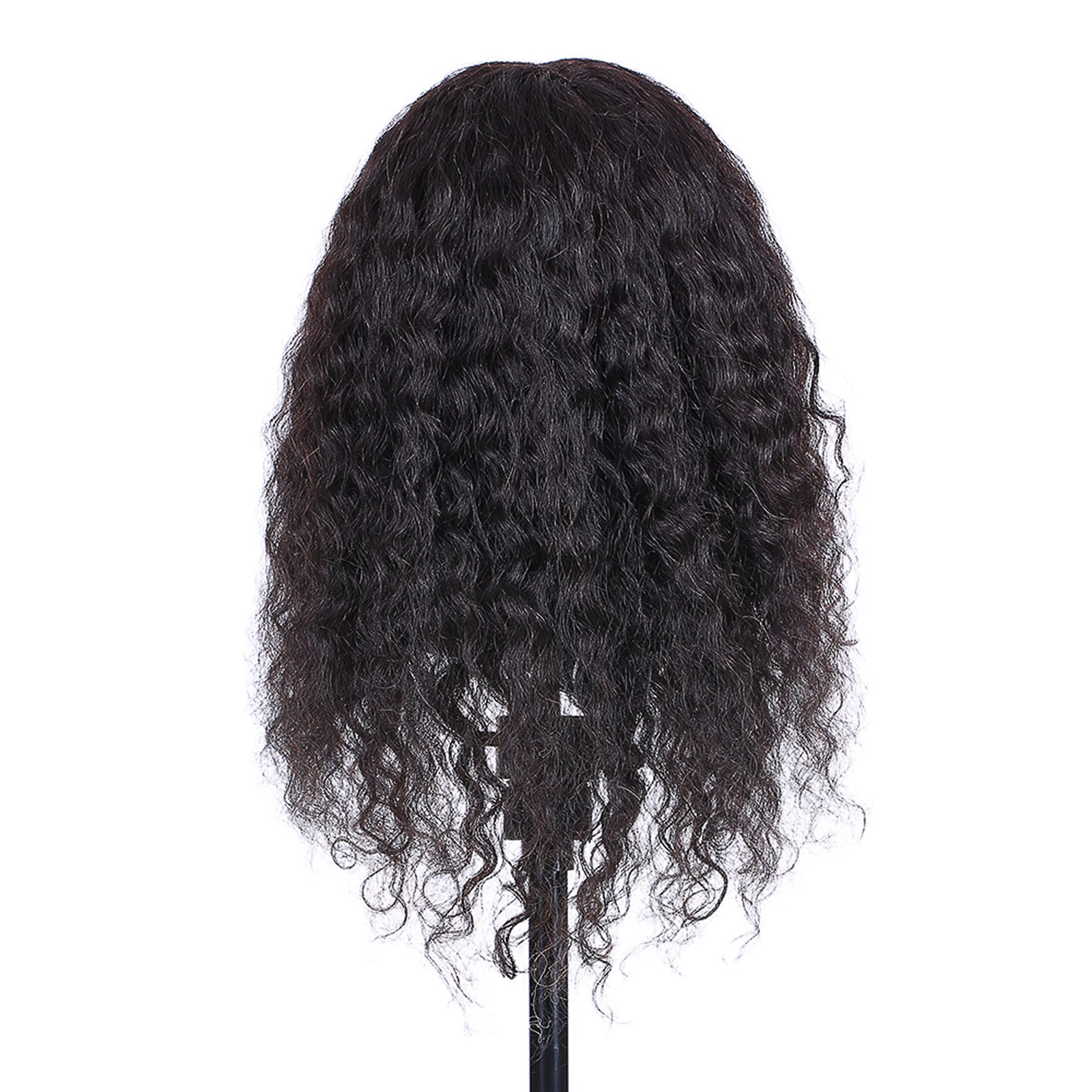 Mannequin Head 100%Real Hair Hairdresser Training Head With Tripod Manikin Cosmetology Doll Head For Braiding Styling