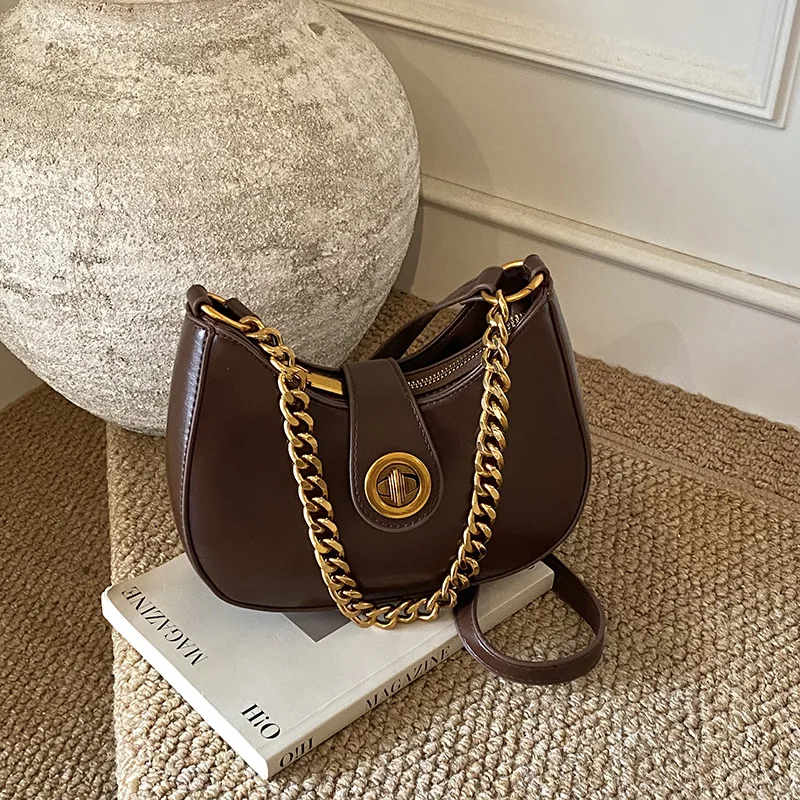 

Женская сумка через плечо ранней осени 2025 года, модная сумка через плечо, универсальная сумка «день-ночь» для офиса, минималистичный топ