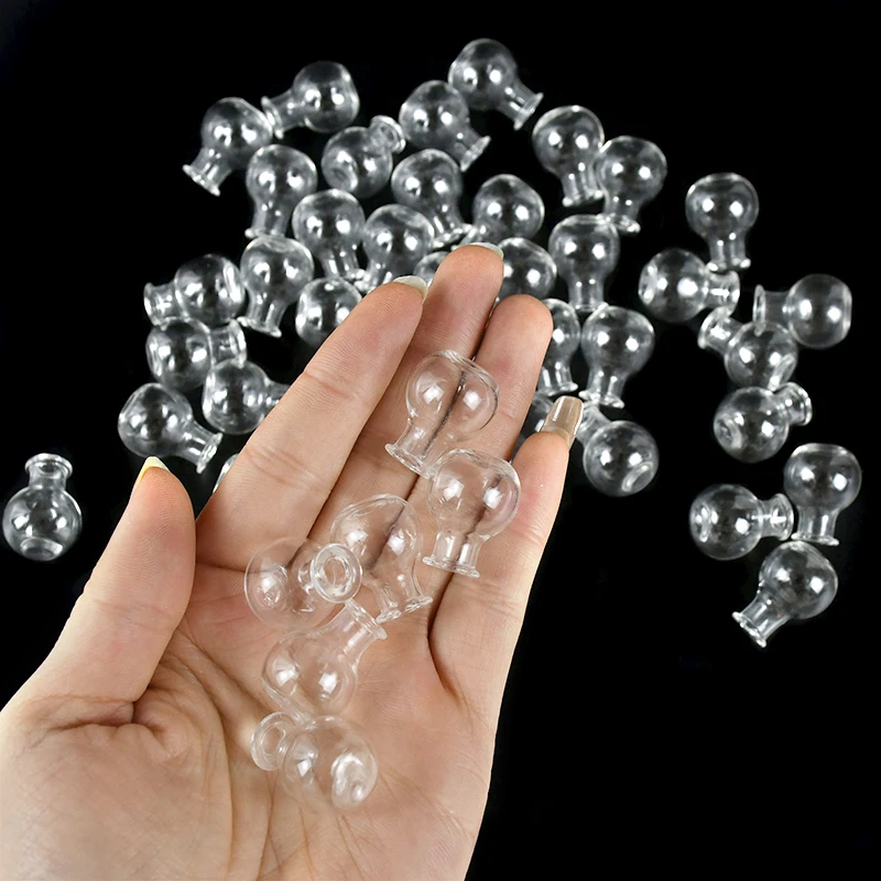 10Pc Mini Kleine Tiny Klar Korken Glas Flaschen Gläser Schmuck Container Transparent Glas Leere Probe Gläser Wishing Flasche