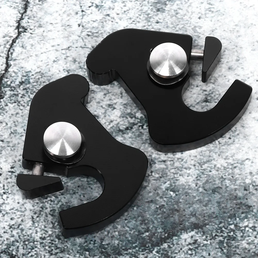 Durable CNC Aluminum Sissy Bar Latch Clips Black Detachable Rotary Rotary Docking Latch Luggage Rack Latch Kit For Harley