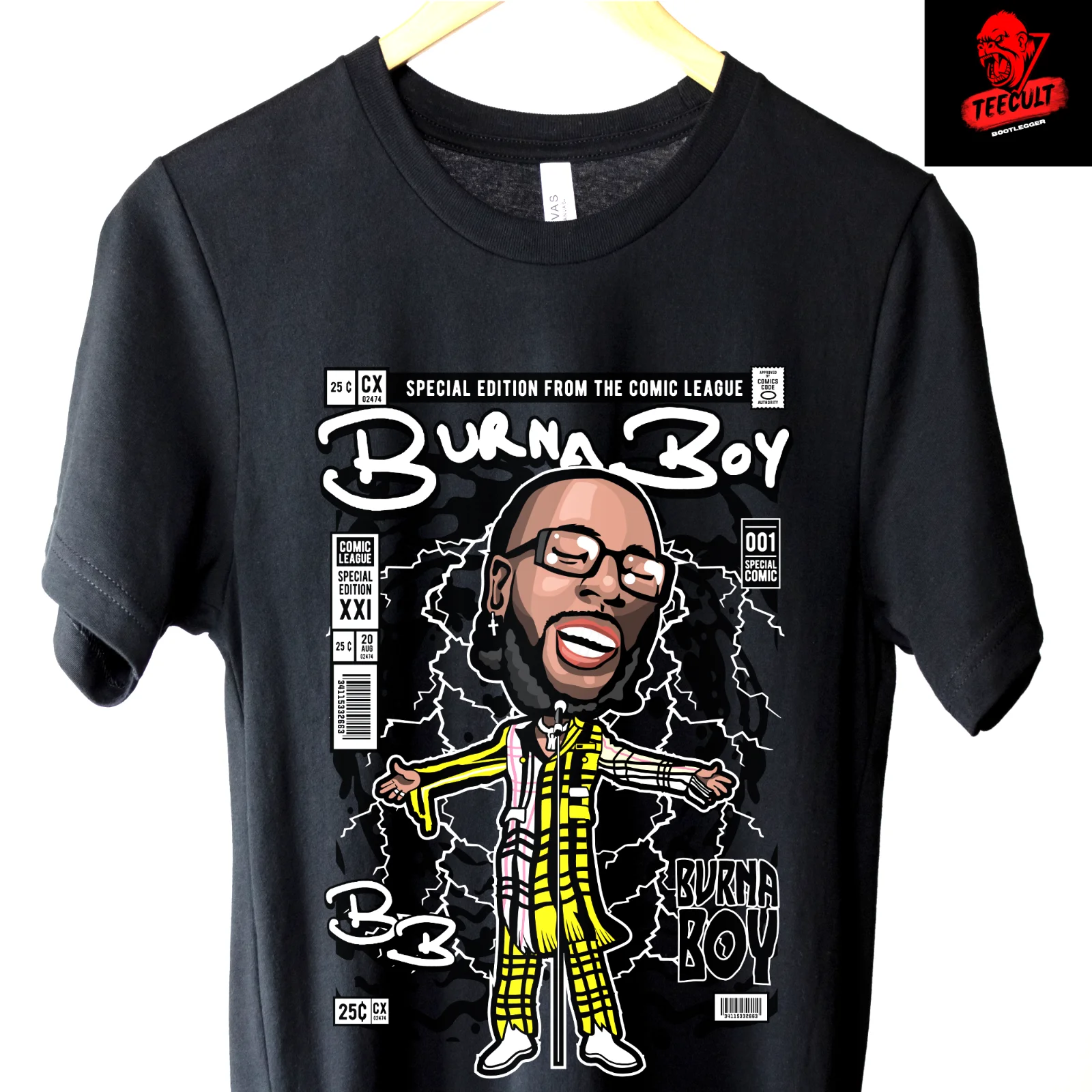 Burna Boy R&B & Afrobeats Music Tee Unisex Heavy Cotton T-Shirt S–3XL