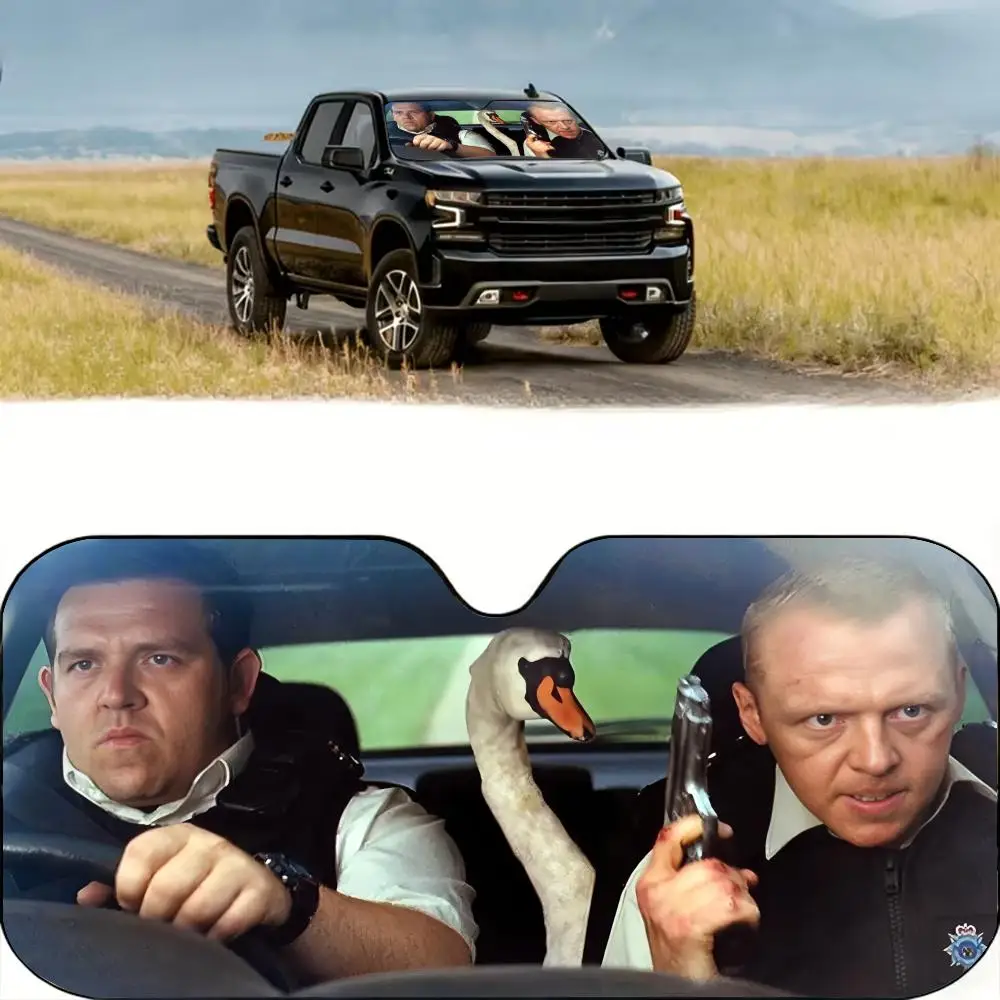

Hot F-Fuzz Movies Sun Visor Reusable Aluminum Foil UV Protector Heat Three-layer Insulation Windshield Sunshades