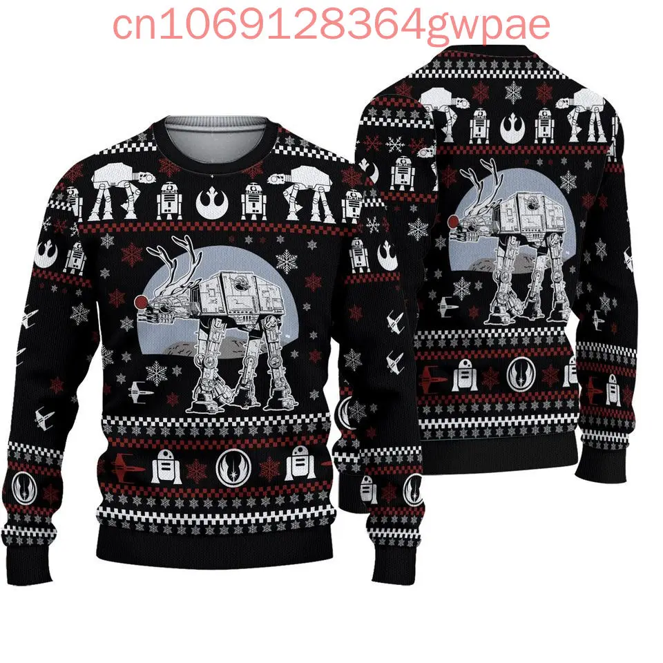 Disney Star Wars Christmas Ugly Sweater Men\'s Womens 3d Ugly Sweater Darth Vader Ugly Christmas Sweater Anime Xmas Sweater Tops