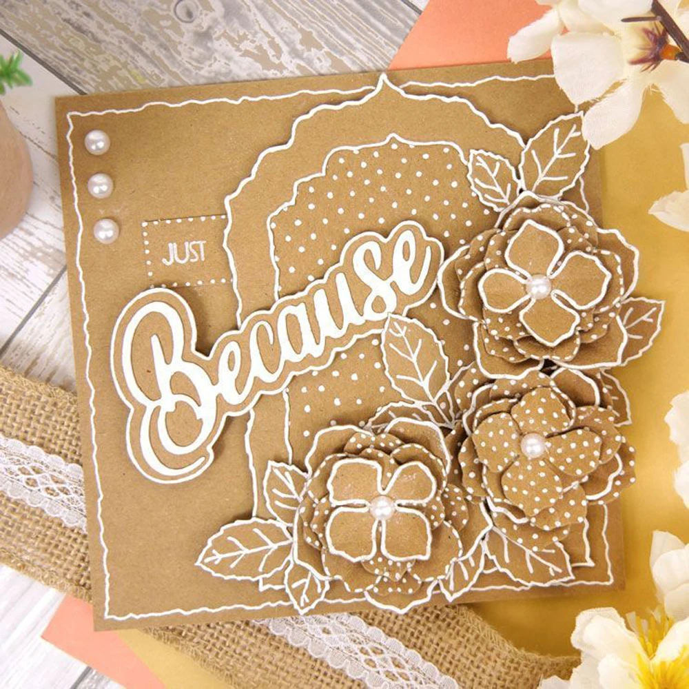 Lucky Goddess Metal Cutting Dies Shabby Edge Nesting Diy Scrapbooking Photo Album Decorative Embossing Paper Card Crafts