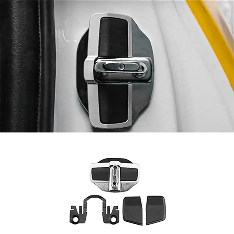 4X TRD Door Lock Buckle Stabilizer Protector Latches Stopper For Toyota Camry RAV4 Sienna Crown Yaris CROSS Highlander-A74F