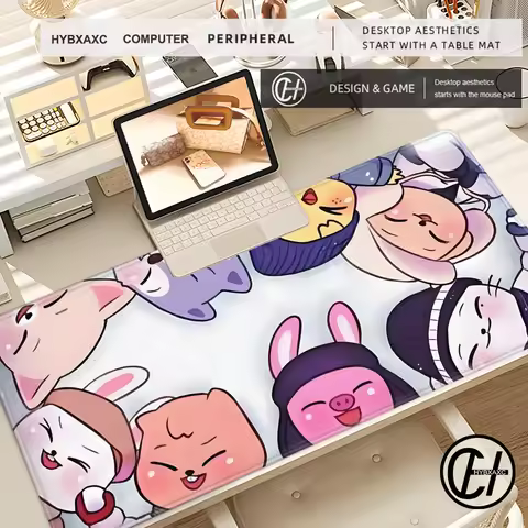 Large Gaming Mousepad K-Kpop Stray K-Kids S-Skzoos Mouse Pad PC Cabinet Deskpad CuteDecoration Office Accessories Mat Deskmat