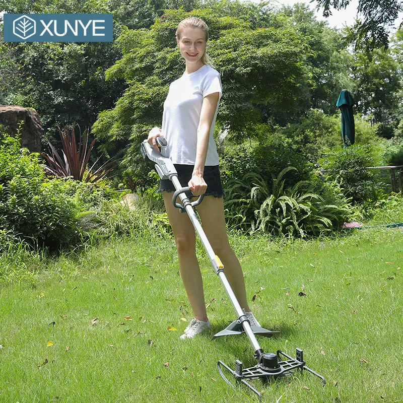 German leaf seeking brushless electric lawn mower lithium battery lawn mower home lawn machine garden hand push rechargeable law