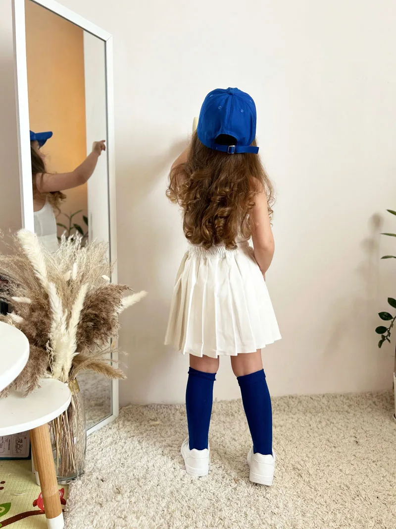 Korea Summer Baby Girls Pleated Skirt with Shorts Children Solid Wrinkled School Skirt Teens Uniform Kids Clothes White Black