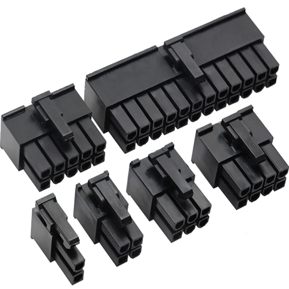 

500pcs MX3.0 Micro 5557-3.0mm 0.118" Pitch Double Row 2*1p-2x2/3/4/6/12Pin 43025-P W/t Latch Male Plug Shell Housing Connector